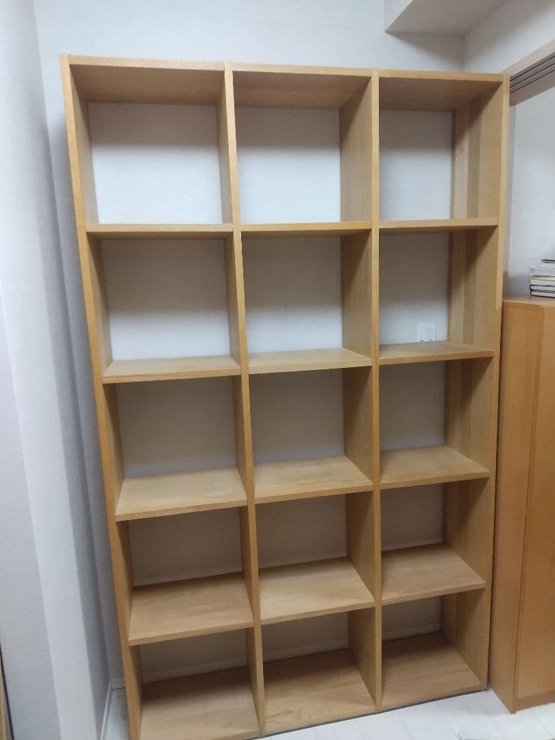 無印良品スタッキングシェルフ3×5本棚 スタッキングシェルフセット・5段×3列・ウォールナット材 | 無印良品