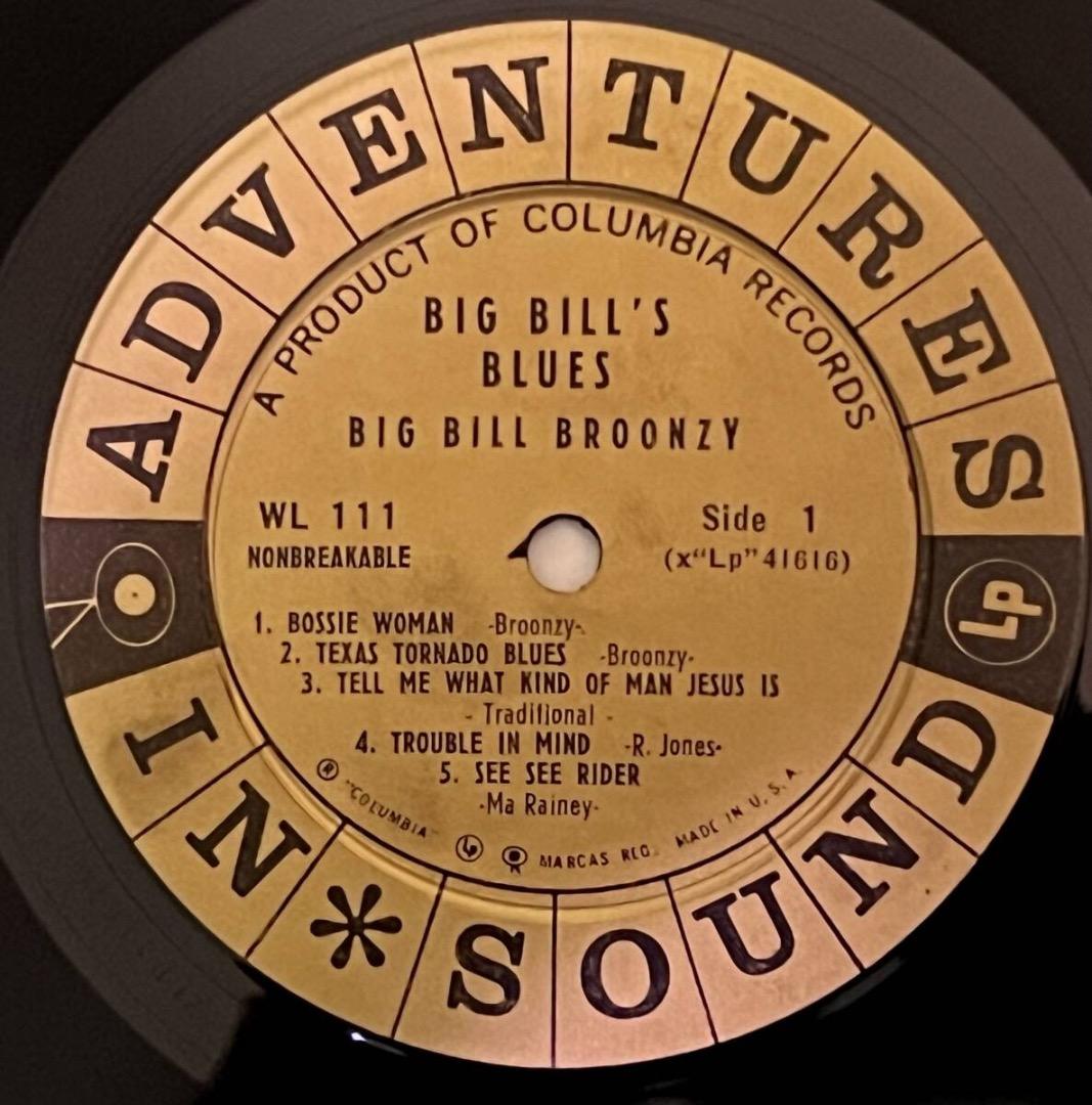 BIG BILL BROONZY -BIG BILL'S BLUES オリジナル