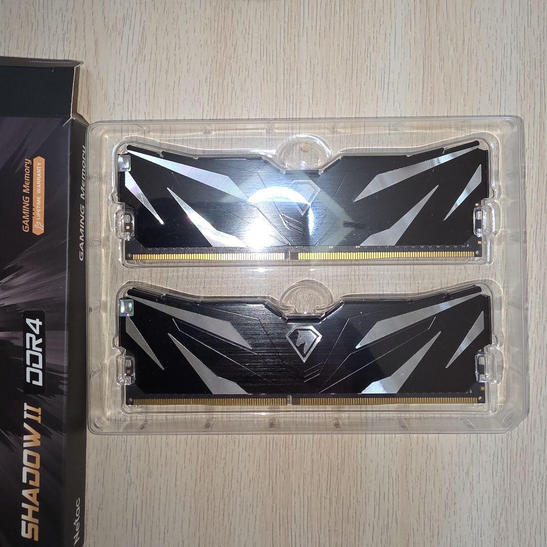 Netac SHADOW II DDR4 メモリ 2枚セット Buy the Netac Shadow II 32GB DDR4-3200 Desktop RAM Kit - Black 2x