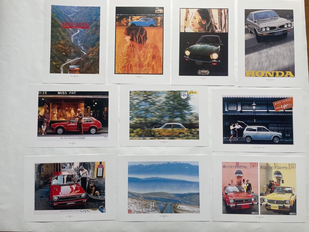 From S800 to NSX 50 HONDA POSTERS 添野清 - メルカリ