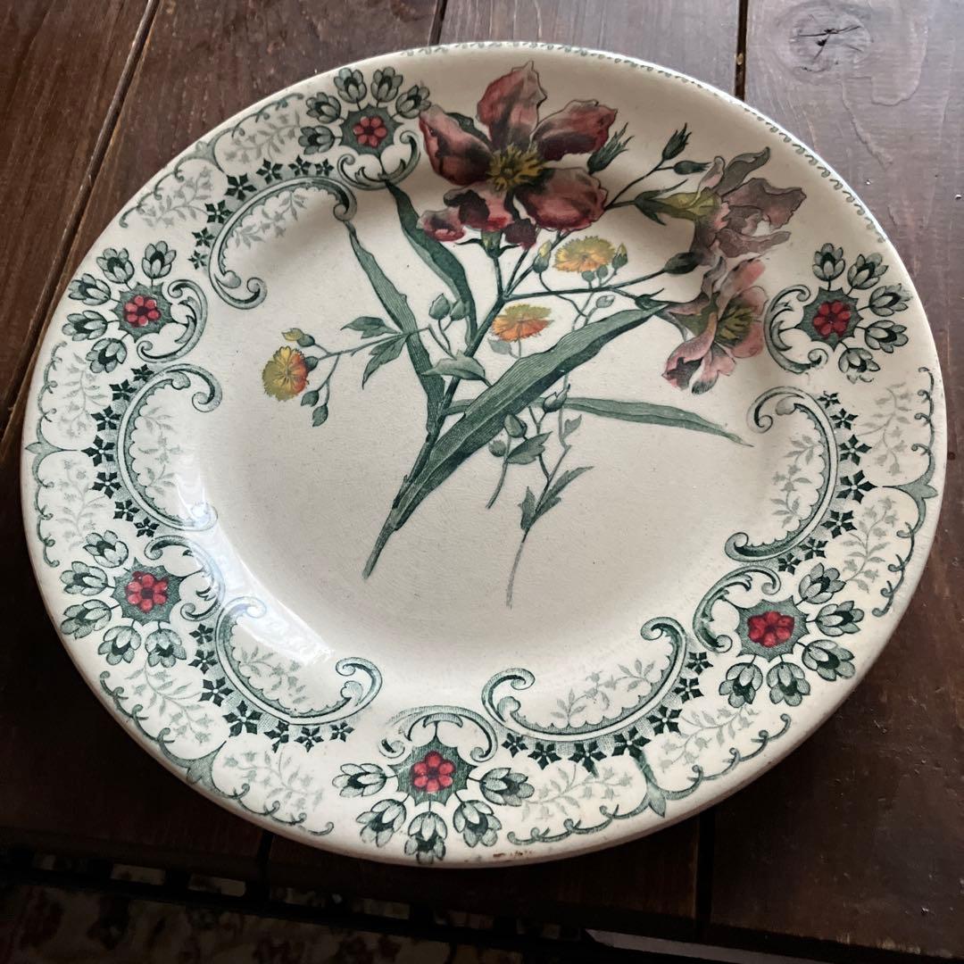 フランスアンティーク ショワジールロワ 切り花 デザート皿 希少 美品