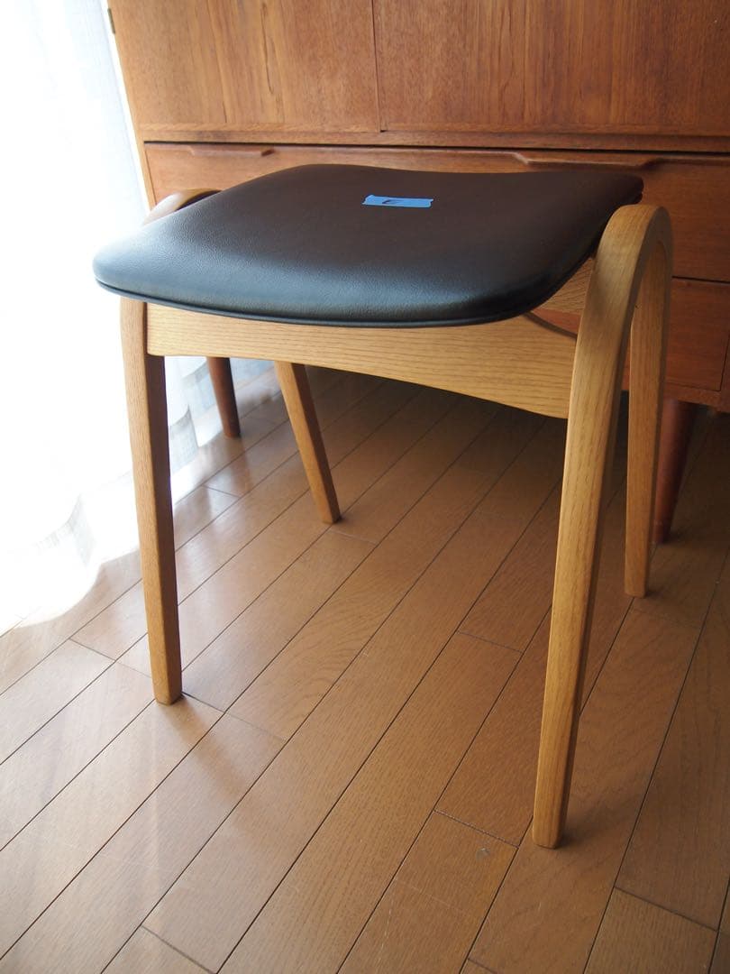 ミナペルホネン 秋田木工 剣持スツールE ナラ材 希少 タンバリン