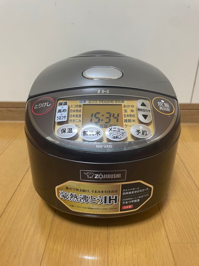 象印 NW-VA10 炊飯器 5.5合炊き IH式 動作確認済み 豪熱沸騰IH Amazon | 象印 炊飯器 5.5合 IH式 極め炊き 黒まる厚釜 保温30時間