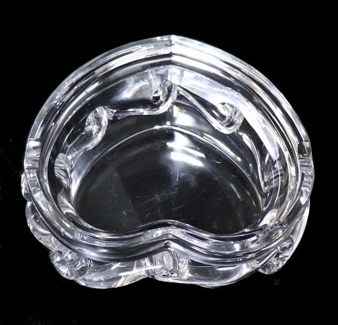 オールド・バカラ レアモデル 大型灰皿 1.3kg アプリカッション 雲小物入れ