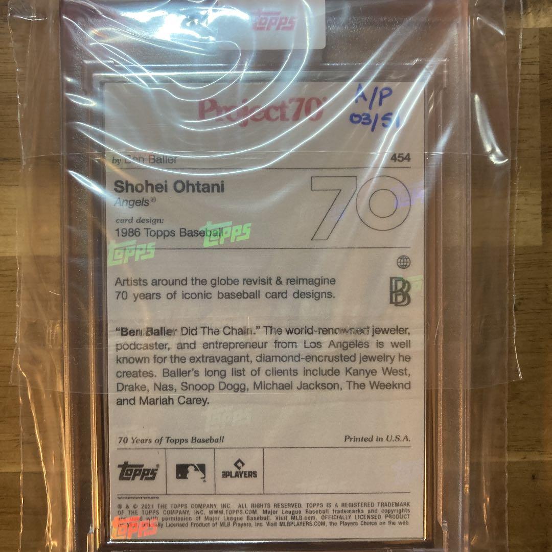 topps project70 Card 454 大谷翔平 限定3/51 - メルカリ