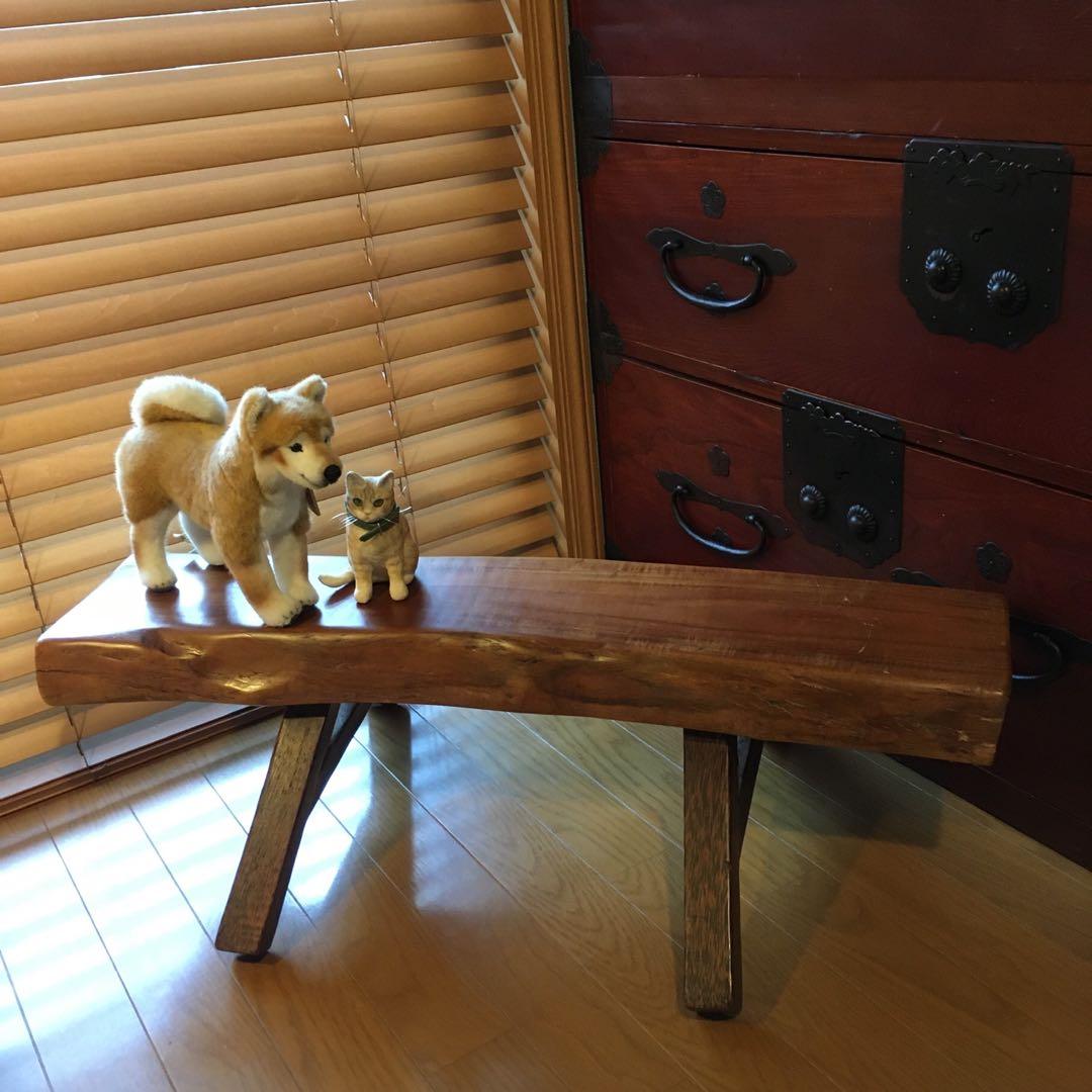 無垢材 天然木ミニベンチ 無垢材ミニベンチ兼宅配ボックス｜玄関収納・置き配・花台にも使える