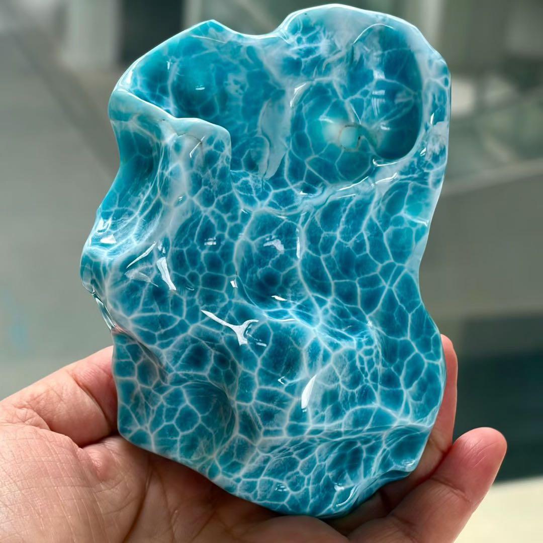 天然無処理　ラリマー ルース 原石 436.7g