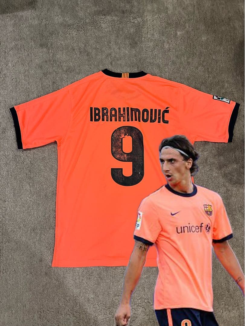 超希少】イブラヒモビッチ バルセロナ9番 09/10シーズン リーガパッチ