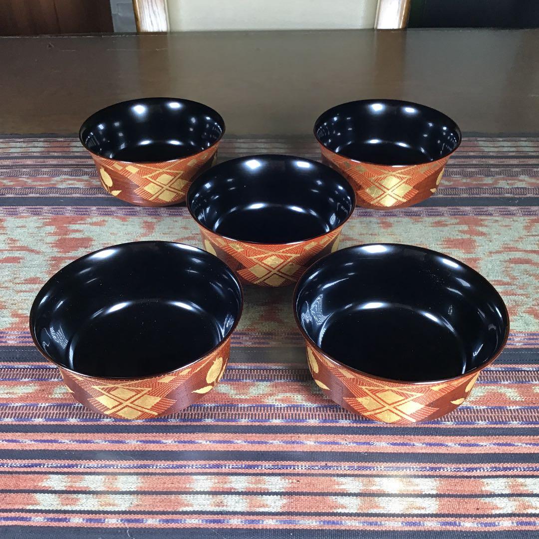 メルうー特価』 秀衡塗 中鉢 5杯 - メルカリ