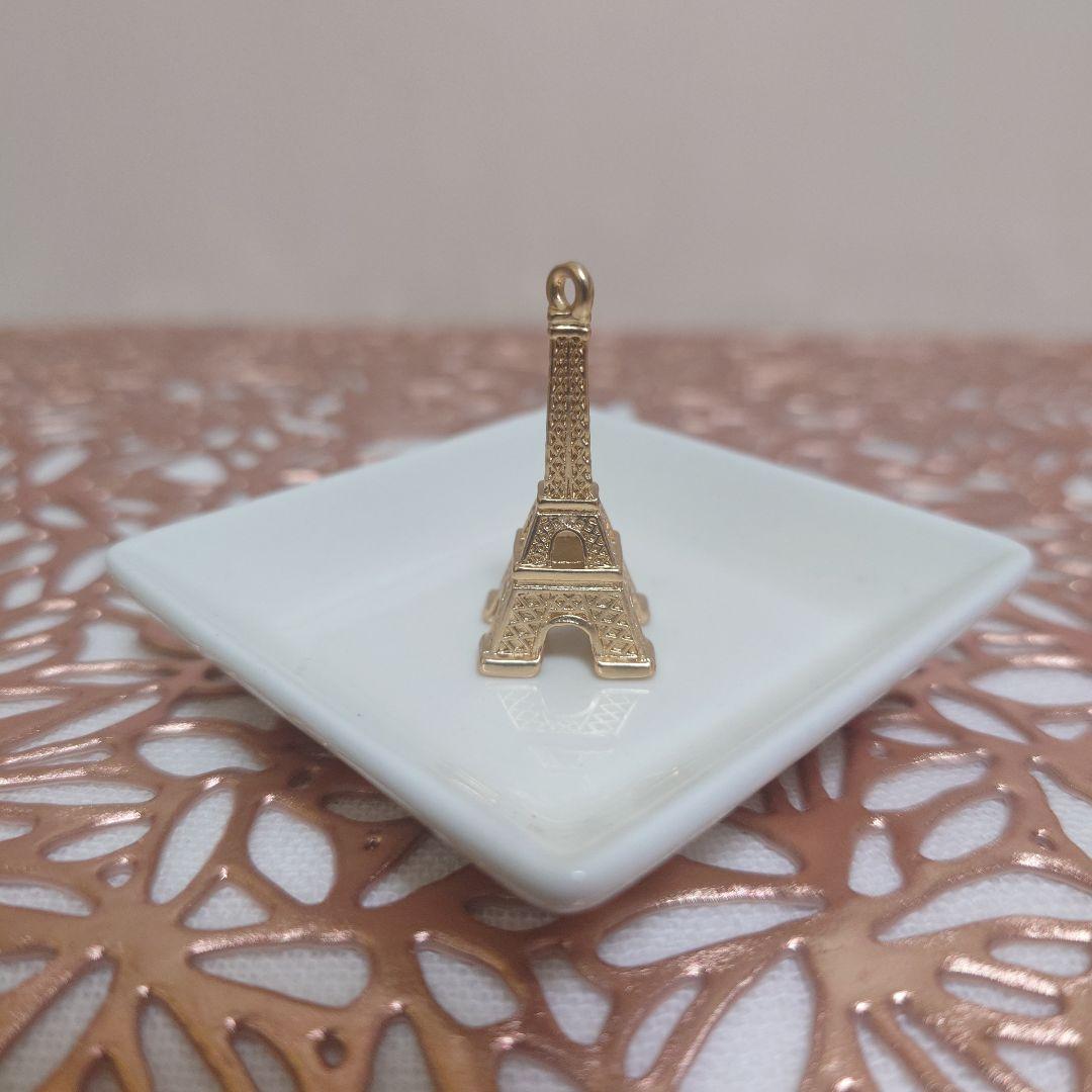 B☆フェーヴ☆エッフェル塔☆ゴールド☆PARIS☆ミニチュア陶器