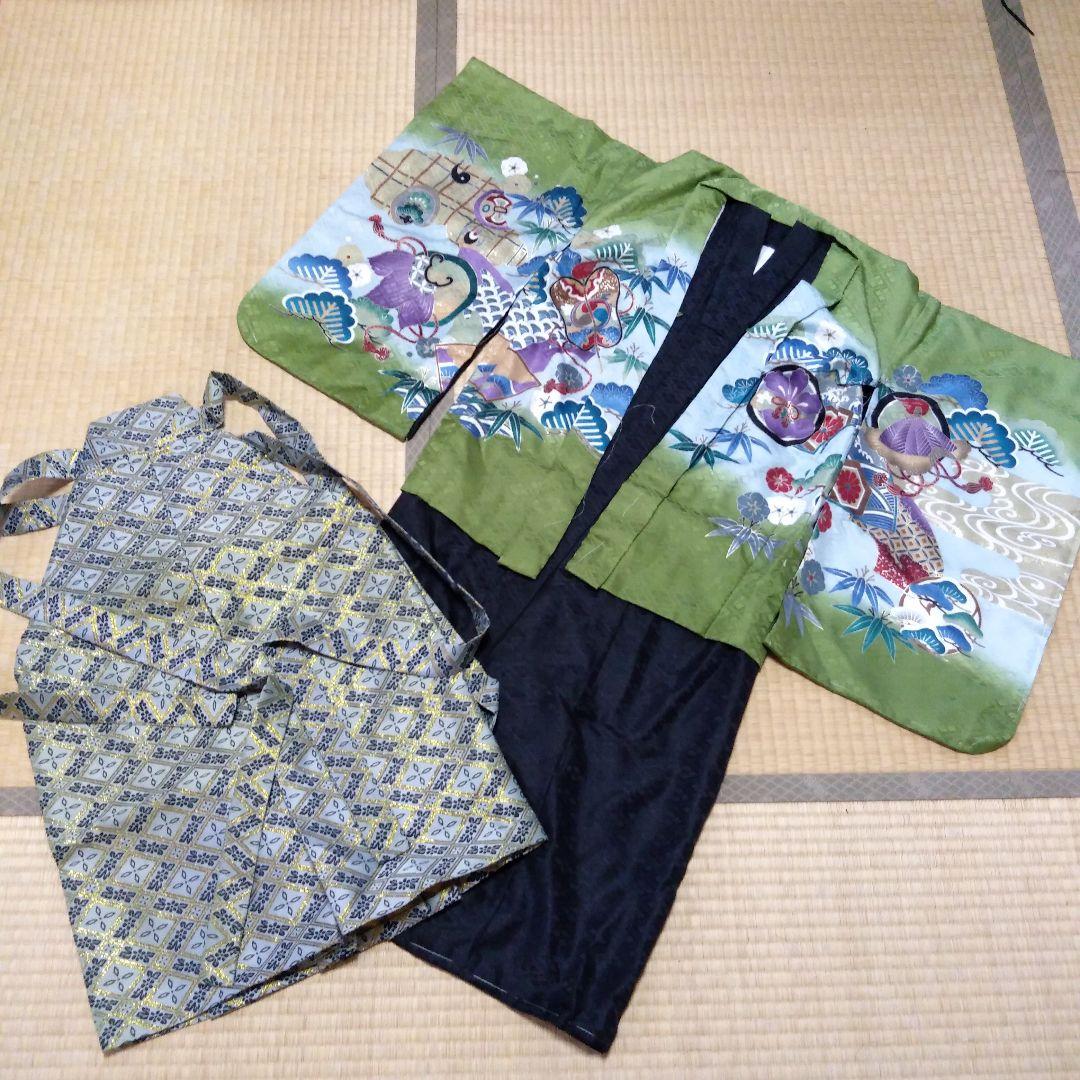 本気のお値下げ　新品！未使用！袴　男の子　5歳用 七五三 着物 男の子 5歳 ブランド 羽織袴セット 華徒然「青藍 白鷹に兜