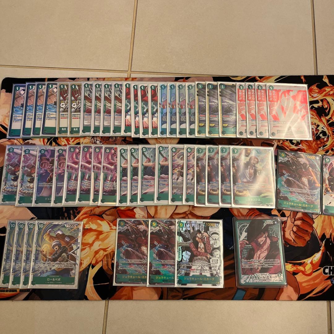 ワンピースカード 緑ミホーク パラレル 構築済デッキ デッキパーツ付き