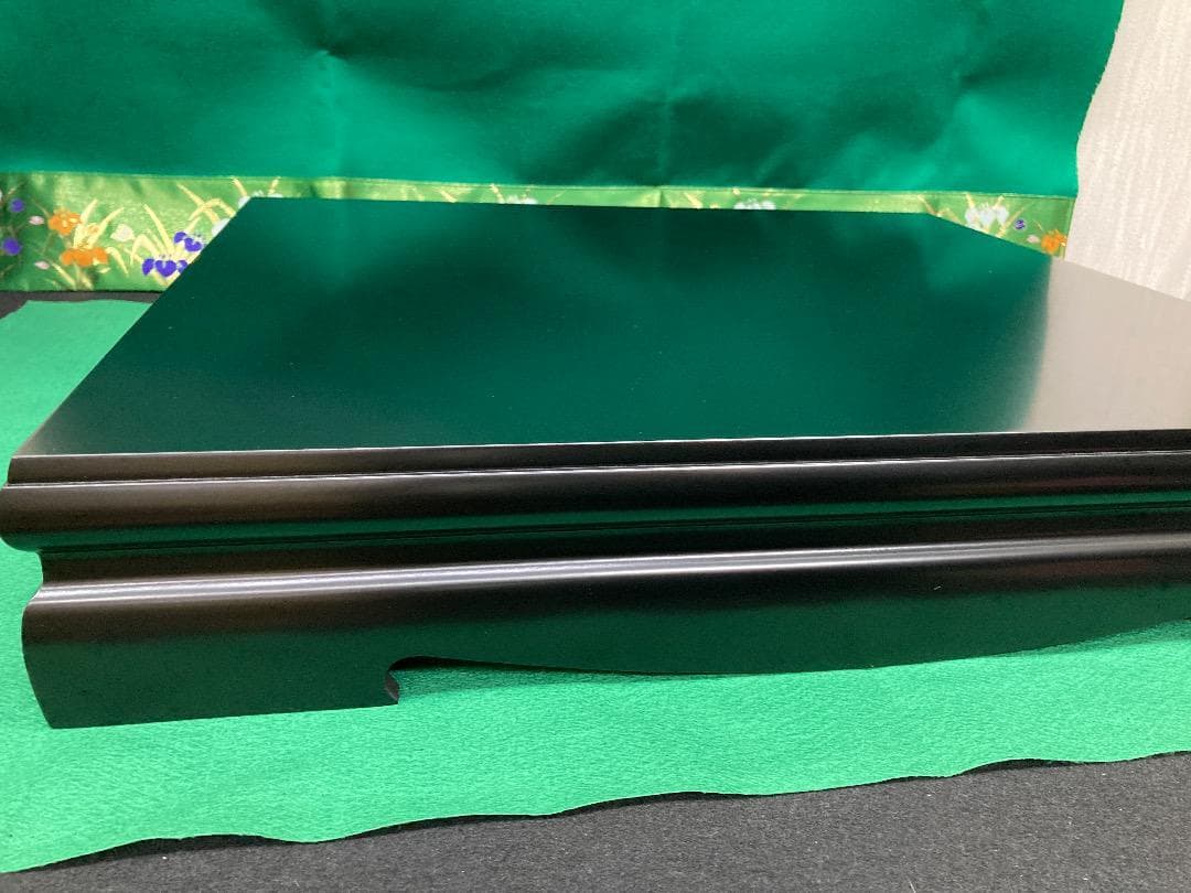 E35 訳あり特価！高級黒塗り台 巾55㎝位 五月人形 五月子供大将 五月鎧