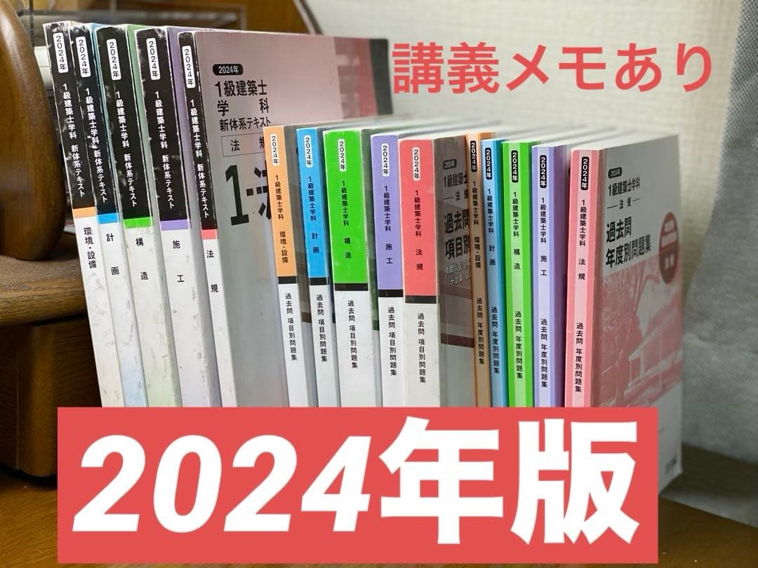 【重要箇所マーキング】一級建築士 TAC 2024年度試験対策テキスト、問題集 2024年度版 1建施のテキスト・問題集 発刊 : TAC建築士講師室ブログ