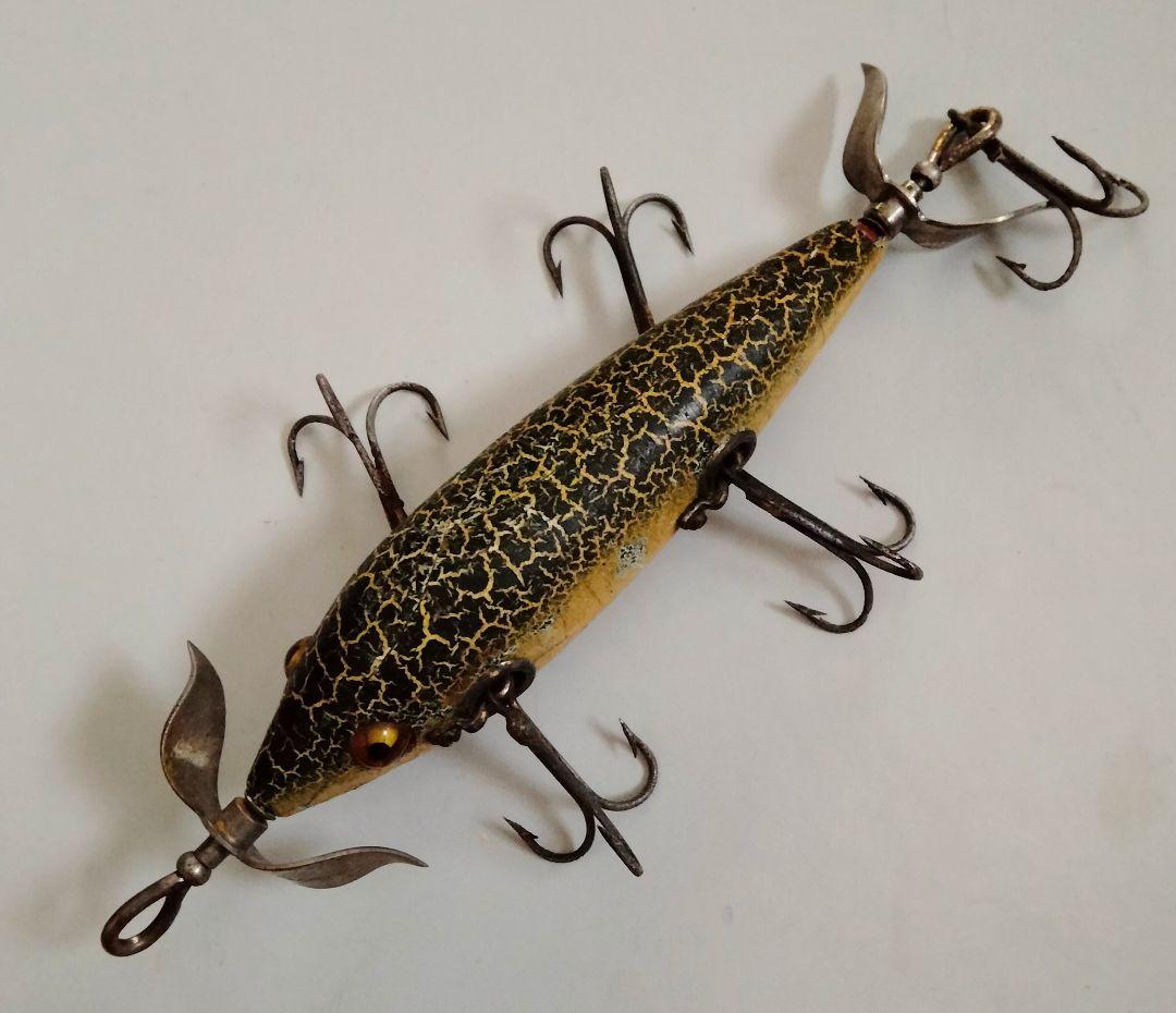 オールドヘドン Heddon Dowagiac ヘドン ドワジャックミノー #100 ヘドン純正 木箱付き HEDDON DOWAGIAC