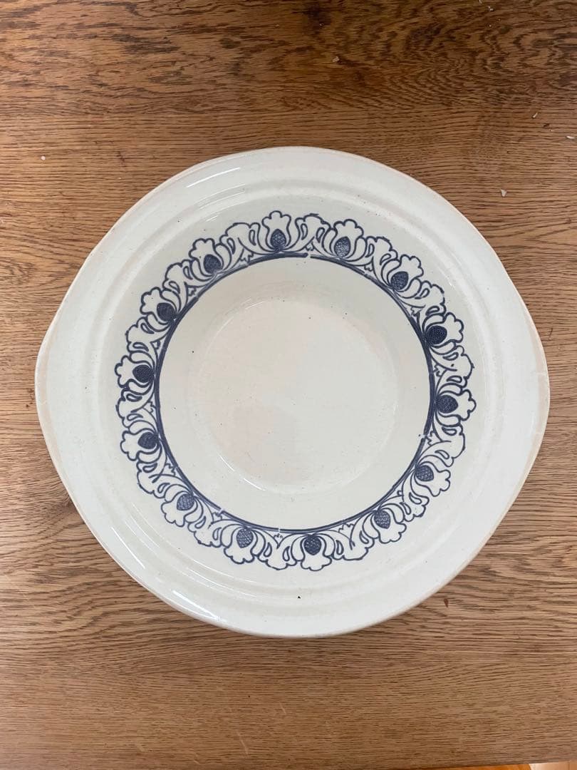 オランダアンティークボウルプレート皿 アンティーク小皿 1910年オランダ製 獅子と子供の図