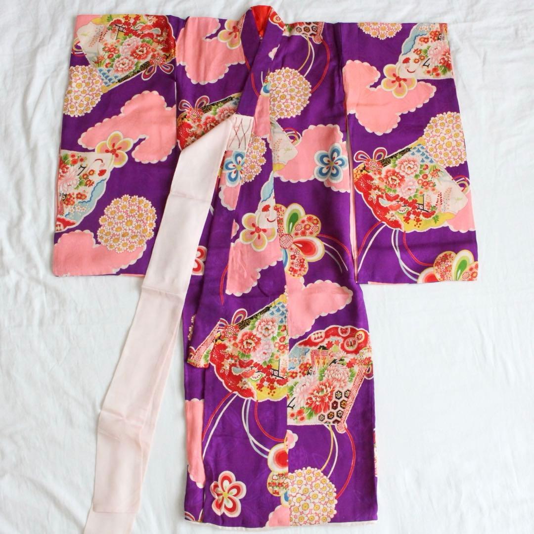 【専用】七五三 2歳3歳 子供 女の子 アンティーク 紫 着物 楽天市場】七五三 着物 レンタル 3歳 フルセット アンティーク 正絹