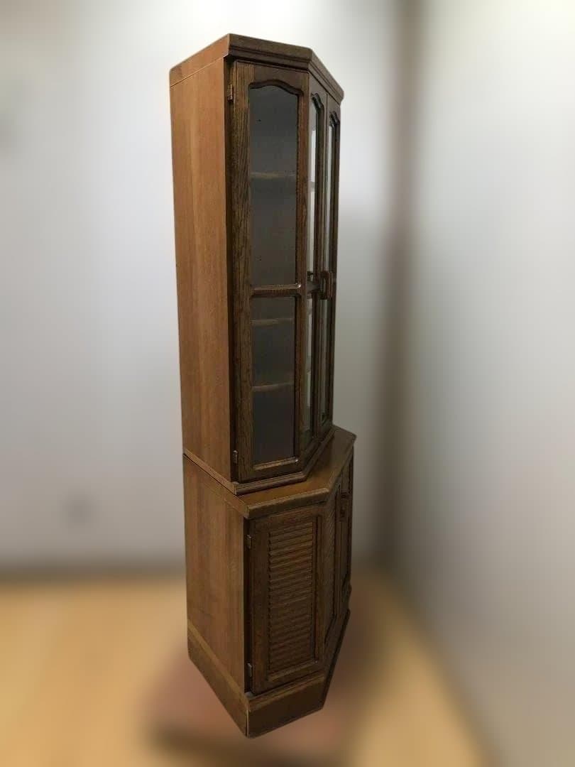 送料無料】池太木工 シャネル コーナー飾棚 ガラスキャビネット 250720-