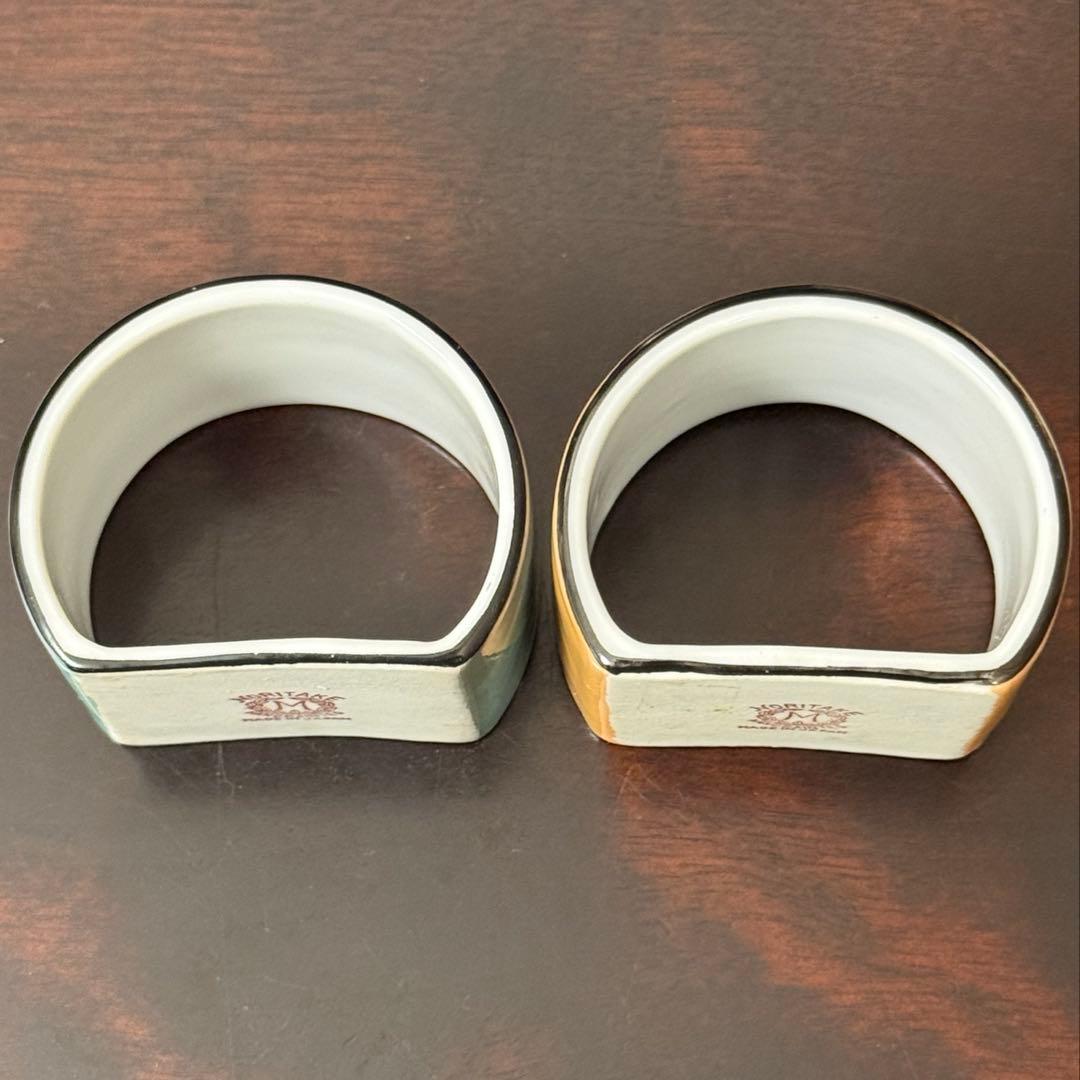 激レア】オールドノリタケ アールデコ ラスター彩 ナプキンリング ペア