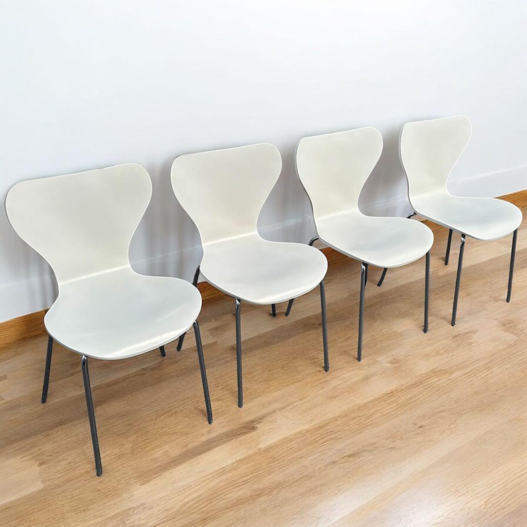 美品✨フリッツハンセン セブンチェア リプロダクト ホワイト 4脚