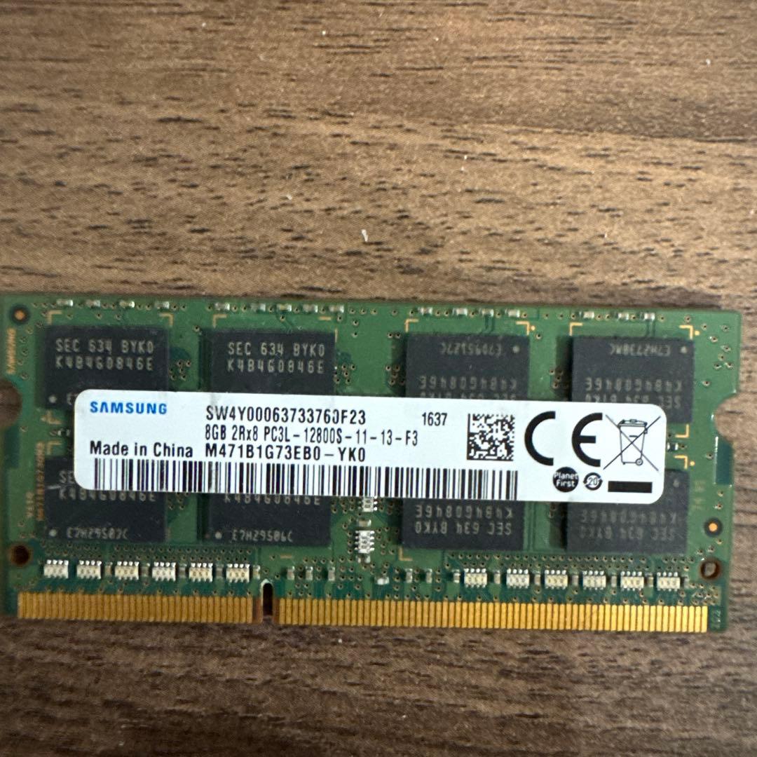 Samsung 8GB DDR3 メモリ M471B1G73EB0-YK0 - メルカリ