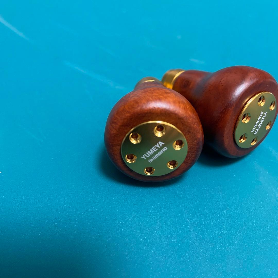 シマノ純正】夢屋 花梨 ハンドルノブラウンド型 M （生産終了品）2個