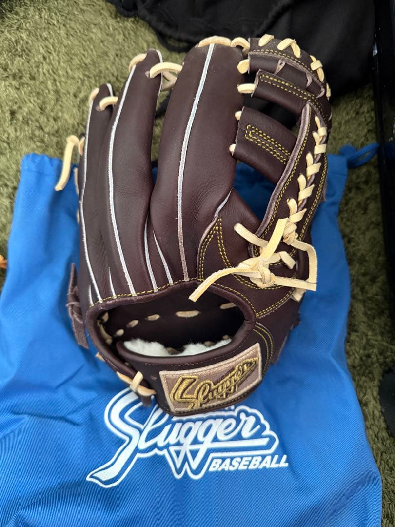 美品ブラウン 」久保田スラッガー内野用軟式グローブ - メルカリ