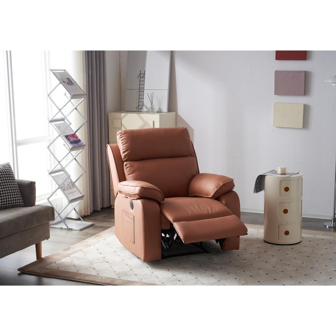 リクライニングソファー 電動リクライニングソファ オットマン一体型【キャメル】 全品5%引クーポン利用】リクライニングチェア リクライニングソファ