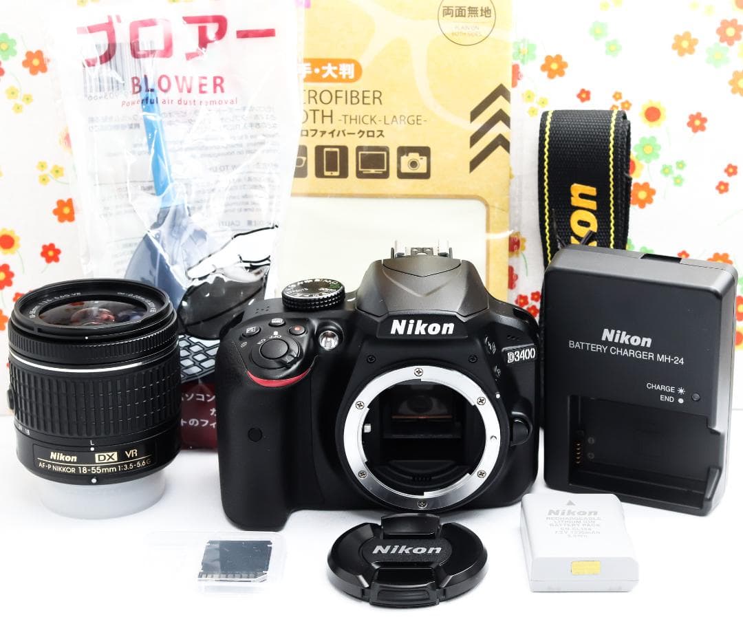 美品 Nikon D3400☆スマホ転送OK♪☆小型・軽量・高機能一眼レフ