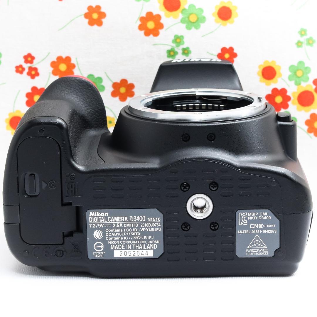 美品 Nikon D3400☆スマホ転送OK♪☆小型・軽量・高機能一眼レフ