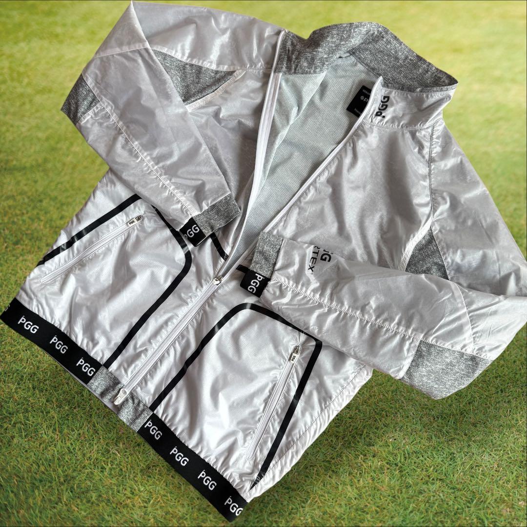 現行モデル パーリーゲイツ ジャケット 4 M〜L相当 ブルゾン 白 グレー