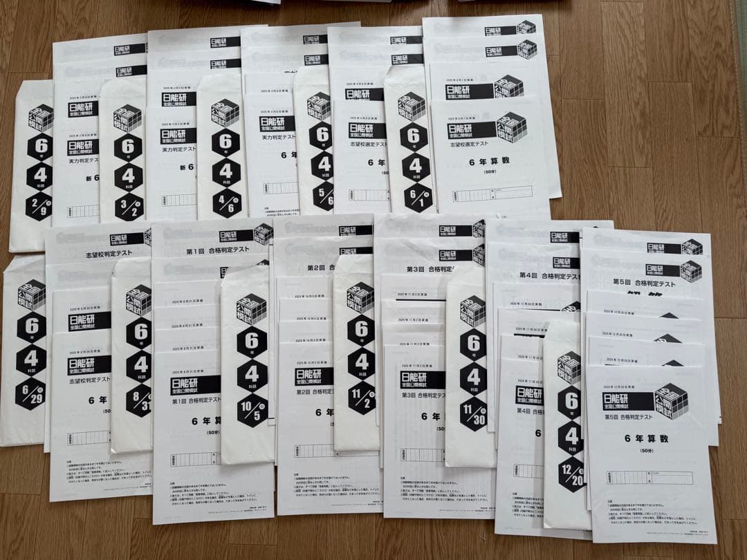 日能研6年（2025年度） 公開模試 育成テスト 夏講習など - メルカリ