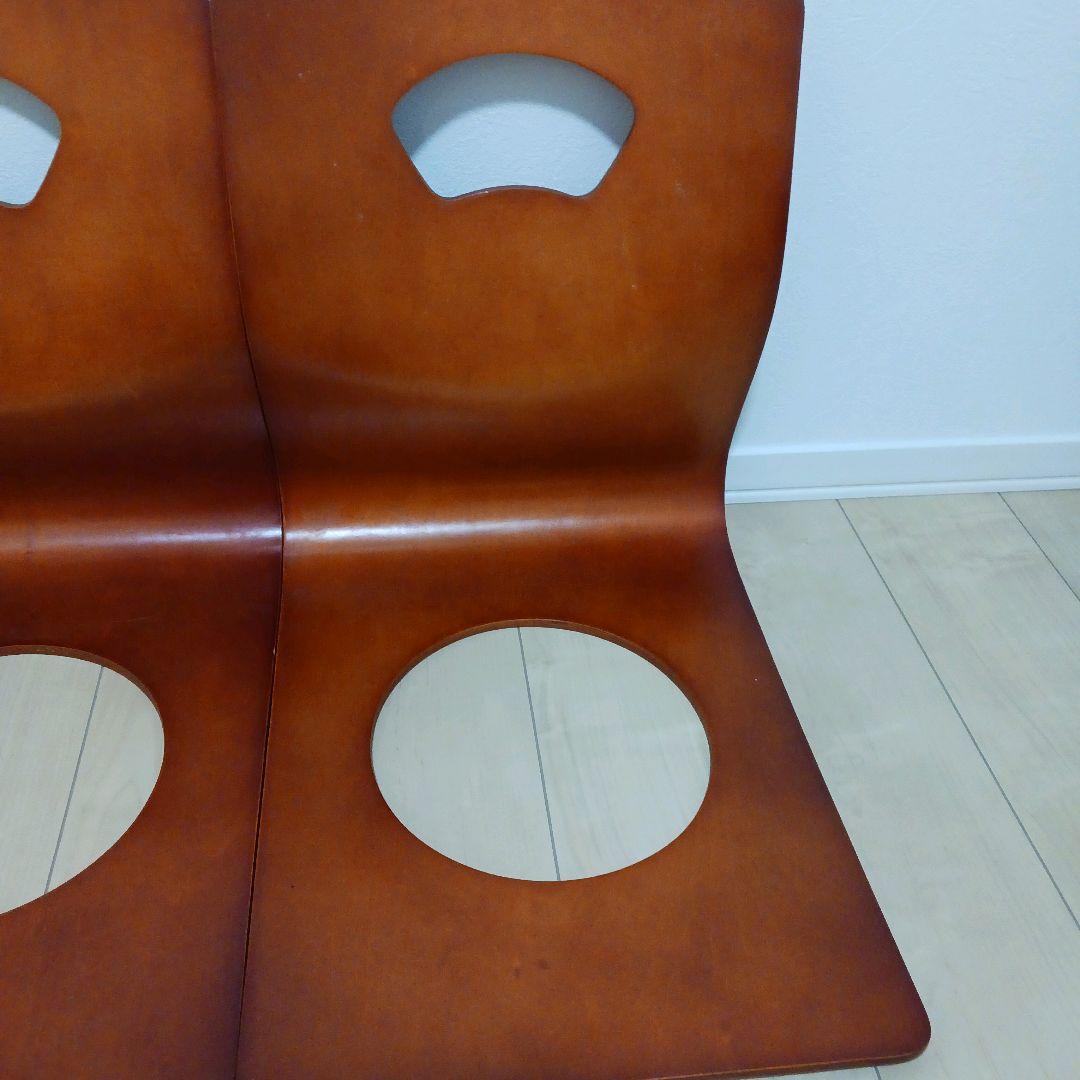 コメリ 木製チェア3脚セット まとめ買い向け 店舗什器にも 曲線