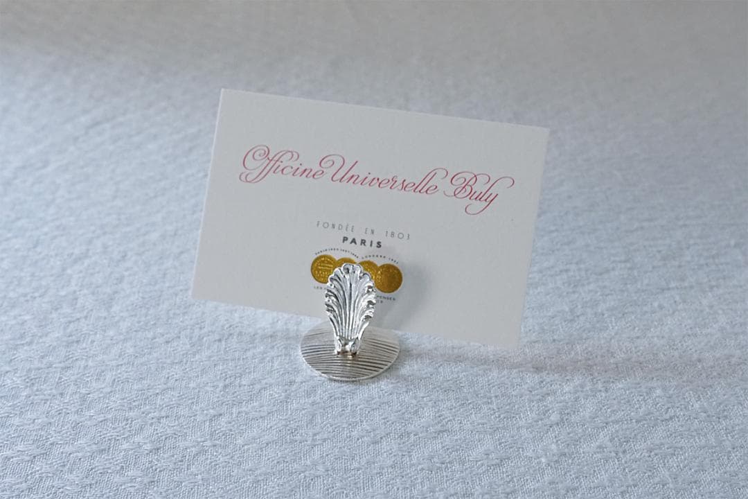 フランス　クリストフル　シェル　シルバープレート　カードホルダー　2.5cm