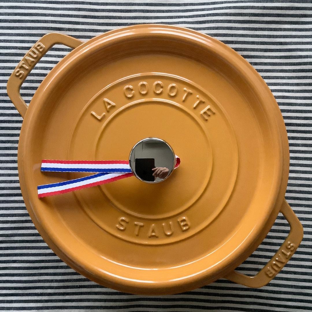 フランス直輸入】ストウブ ココットロンド 24センチ マスタード色