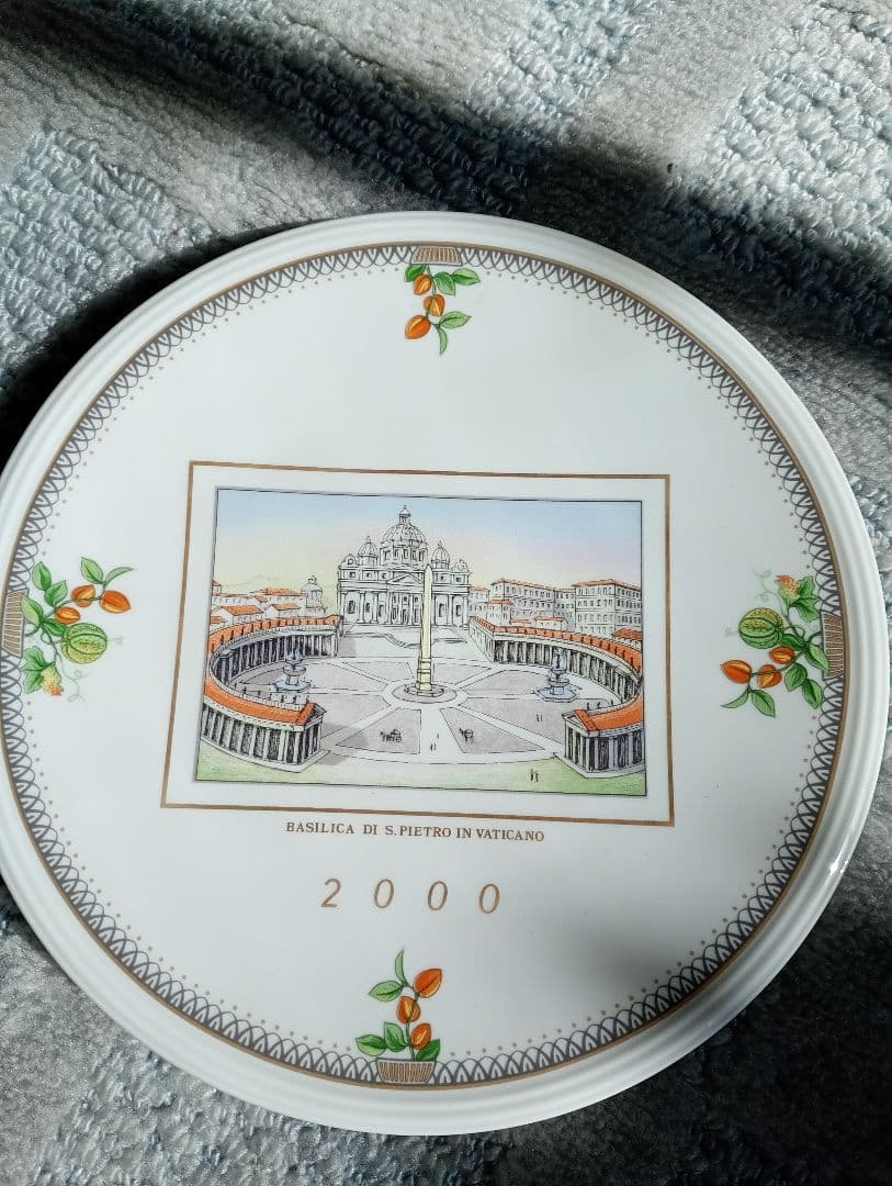 リチャードジノリ バチカン サン・ピエトロ大聖堂 皿 2000年 イヤー