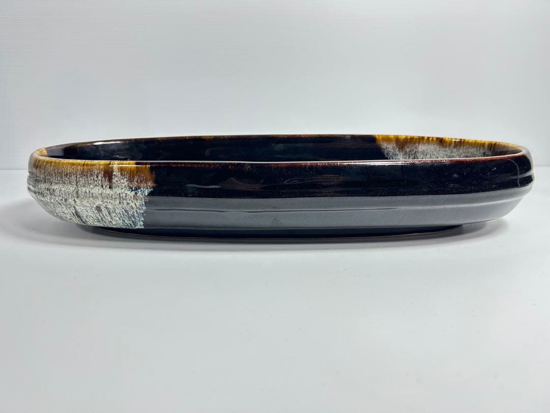 43.5x18x7 2.8kg 華道 生花 花器 フワラーベース 水盤 焼物