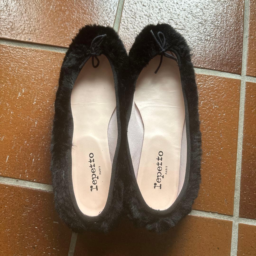 Repetto ブラック バレエシューズ 37ハーフ