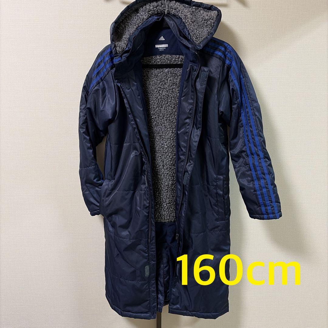 adidas ベンチコート ネイビー 160cm - メルカリ