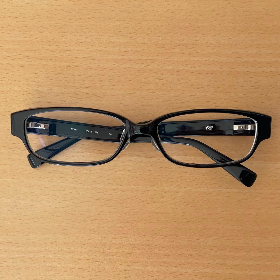 【未使用】999,9 フォーナインズ NP-67 ブラック col.90 フォーナインズメガネネオプラスチックフレームNP-67 カラー90 ブラック