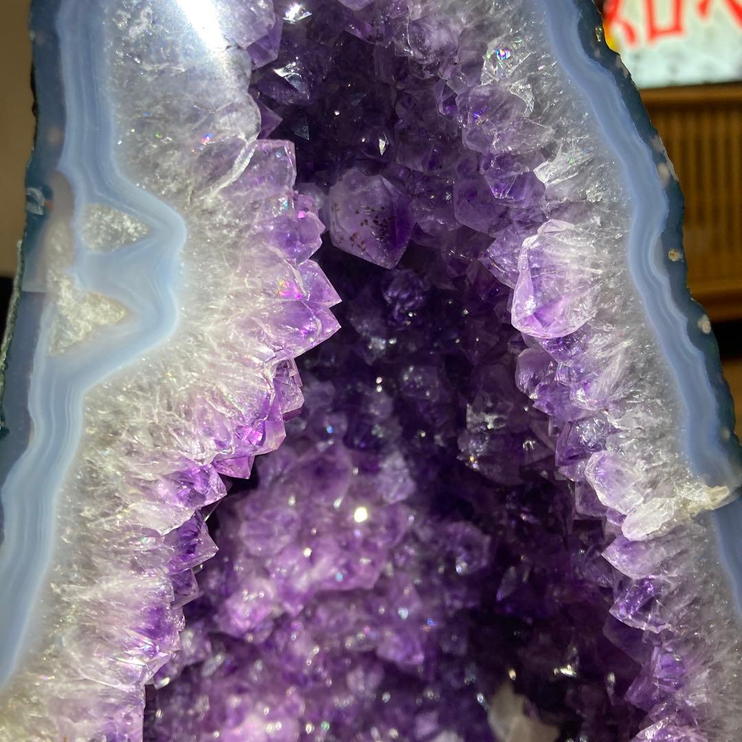 アメジスト　アメジストドーム　天然石　パワーストーン　土台付き　9.2kg