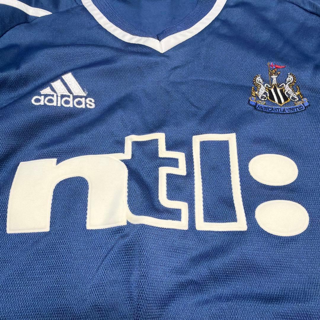 ○アディダス○ニューカッスル○ゲームシャツ○ユニ○ntl:○UK製○レア