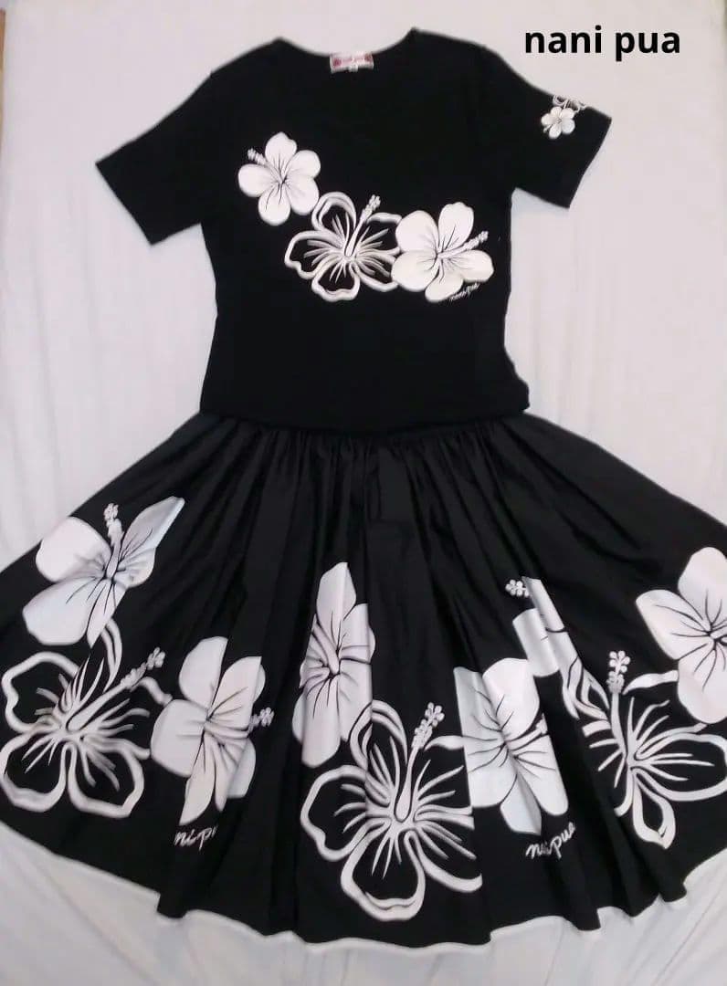 Noanoa ノアノアのショートドレス モノクロ柄