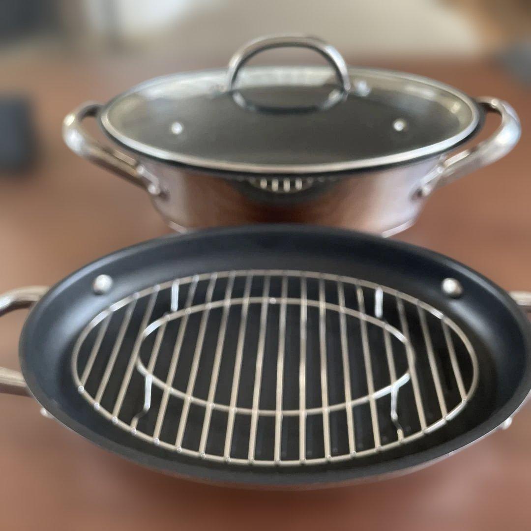 Meyer　マイヤージャパン　オールインワン　オーバルパンセット　グリルパン マイヤー オールインワンオーバルパン✨ 笠原将弘氏監修レシピ付 特別