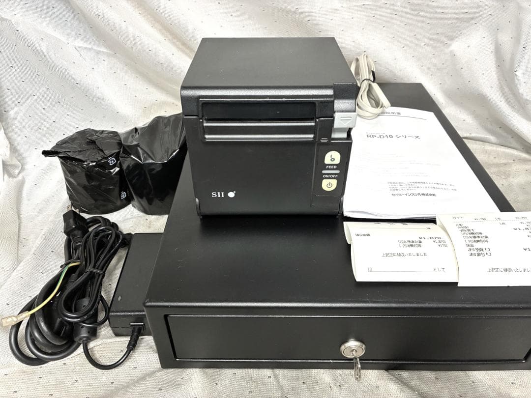美品□SII セイコー サーマルプリンター＆ドロアー□RP-D10 エアレジ