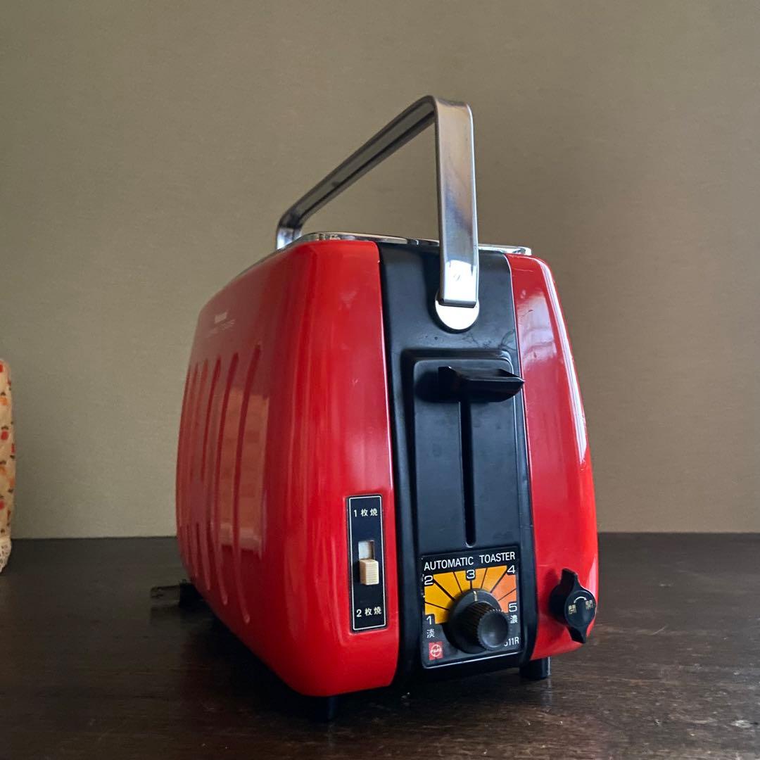 昭和レトロ トースター ナショナル ポップアップトースター 花柄カバー