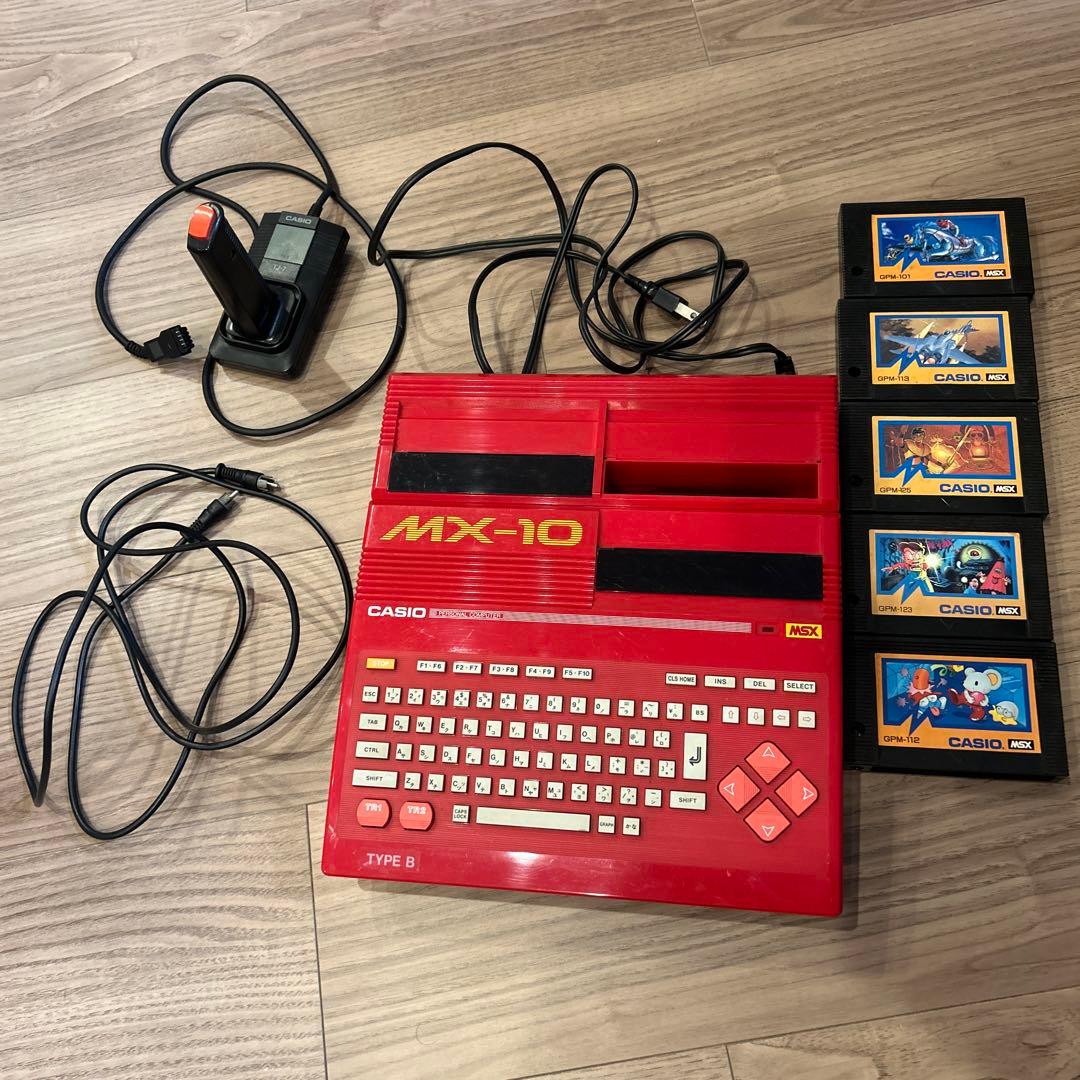 CASIO MX-10 MSX レッド 本体とゲーム5本 - メルカリ