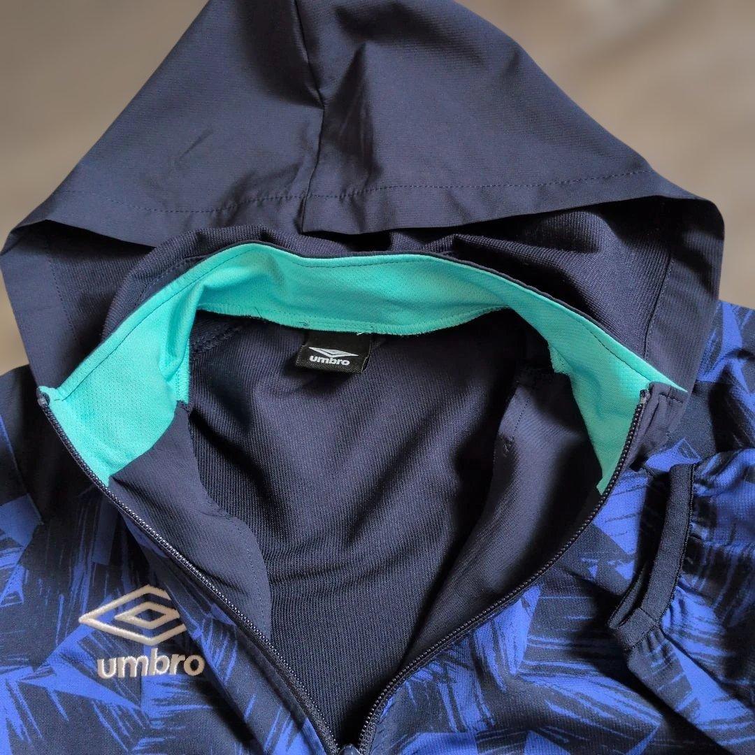 umbro フード付きウィンドブレーカー 130cm ブルー ネイビー - メルカリ