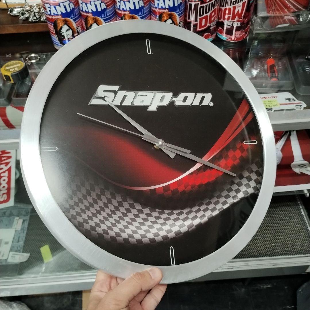 スナップオン　アルミフレーム　ウォールクロック　レーシング　輸送時のダメージあり スナップオン アルミフレーム ウォールクロック レーシング 輸送時の