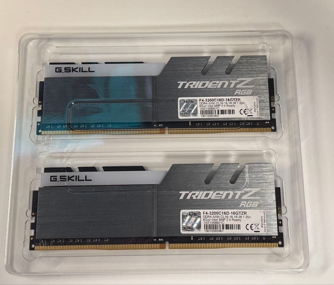 メモリー G.SKILL TRIDENT Z RGB DDR4 16GB (2x8GB) G.SKILL Trident Z RGB Series DDR4 RAM (XMP) 16GB (2x8GB) 3000MT/s